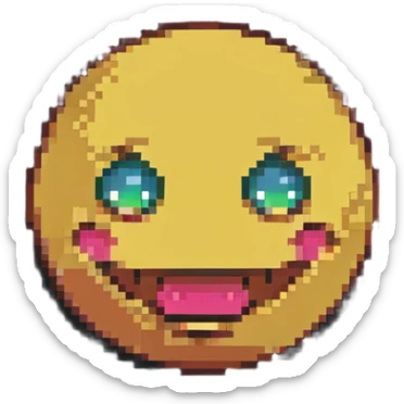 Pixel art emoji using only X and 1 sticker