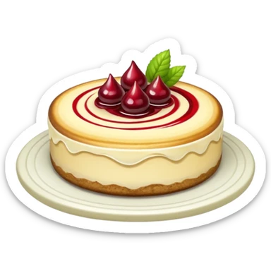 cheesecake with forest jam in it sticker
