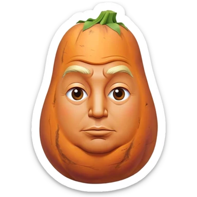 Donald trump as a sweet potato  sticker