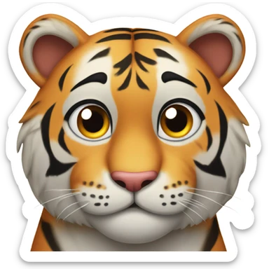 Tiger emoji with heart eyes  sticker