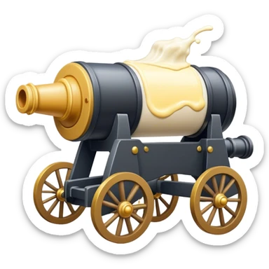 Cannon that shoots mayonnaise. It should have some mayonnaise dripping out of the barrel sticker