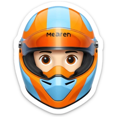 Create a regular heart emoji with the same patterns and color as Lando Norris's 2025 helmet sticker