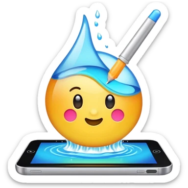 Colores juntos como se la tablet estuviera trabada sticker