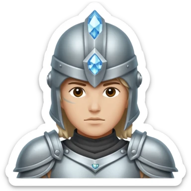 crystal-armored warrior sticker