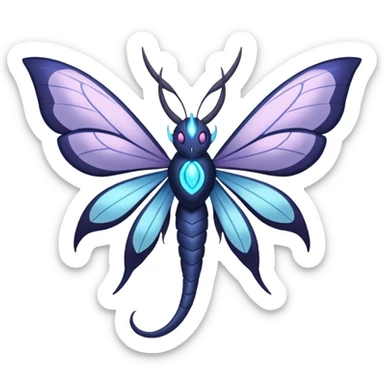 Venomoth-Nargacuga-Lunala-Vikavolt-fusion sticker