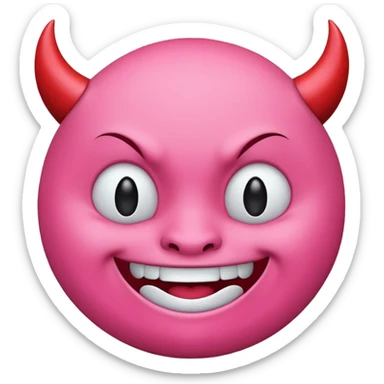 Devil emoji but pink 😈 sticker