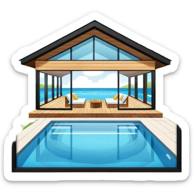 pool house sticker