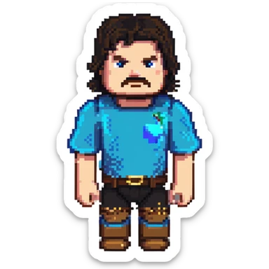 Jack Black as a Minecraft character sticker