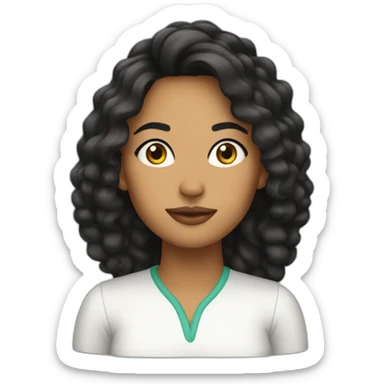 Alexandra pelo recortado sticker