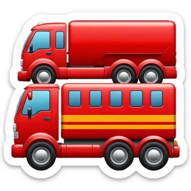 puedes crear unemojis de un camion con remolque sticker