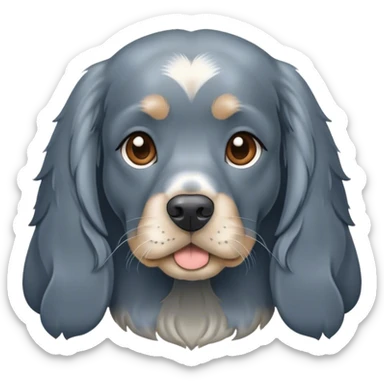blue roan english cocker spaniel sticker