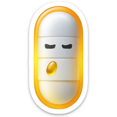 pill mixed with a blinking li sticker