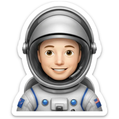 Elon Musk in the space: Loving sticker