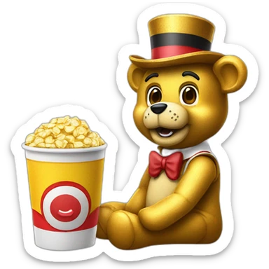 Golden Freddy de fanf avec un coca sticker