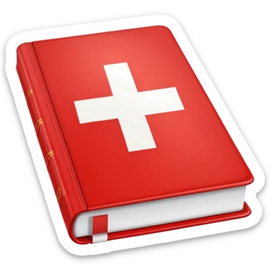A modern dictionnary with swiss flag on cover in IOS style sticker