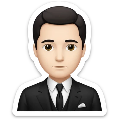 victoria man in 1900's, white suit sticker