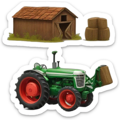 vieux tracteur sticker