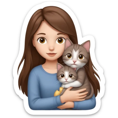 PONLE EL PELO LARGO  A LA CHICA QUE CARGA EL GATITO sticker