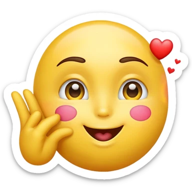 Create a blowing kiss emoji sticker