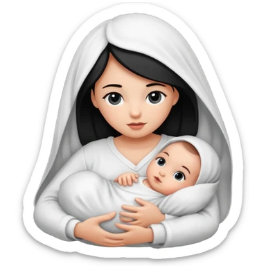 Newborn B&W with female sticker