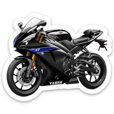 Blacked out 2024 Yamaha YZF R7 motorcycle  sticker