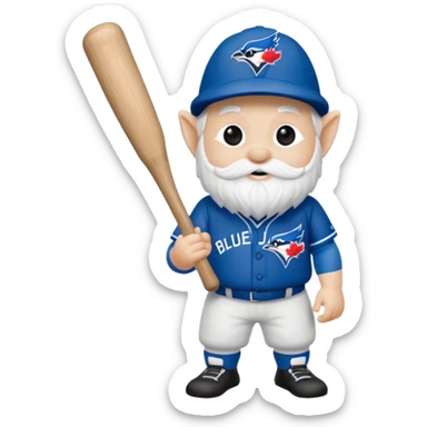 Toronto Blue Jays gnome holding a bat sticker