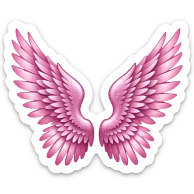 Sparkly little soft pink pony wings. Only left and right wings without pony. sticker