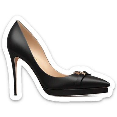 VALENTINO Tan-go PLATFORM PUMP black sticker