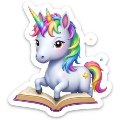 Unicorns read book
A full body of little majestic unicorn with rainbow mane holding an open book with magic sparks.












 sticker