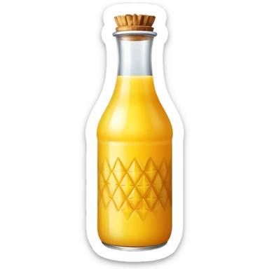 Bottle pineapple juice sticker