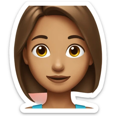 Girl holding coca cola brown hair  sticker