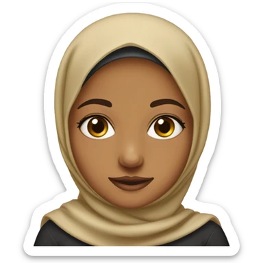 Hijabi kihmar girl  sticker