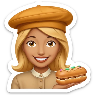 Female and Butterscotch éclair are combined ,creates a emoji  sticker
