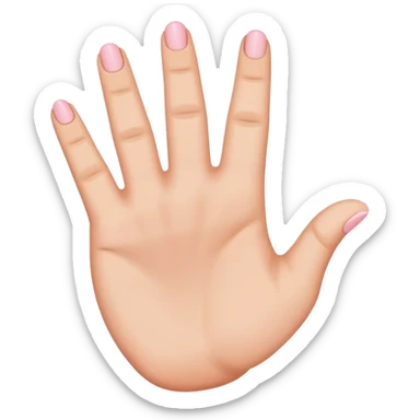 Hand with pinky only sticking up sticker