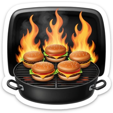 grilling burgers and rib ticklers sticker