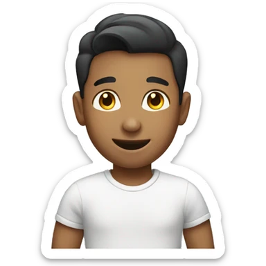 smiling boy in casual attire sticker