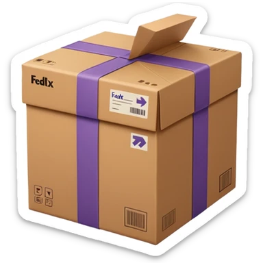 FedEx delivery parcel sticker