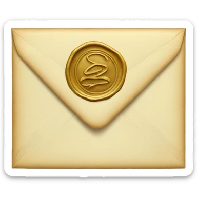 an envelope with a vintage ethereal wax seal sticker