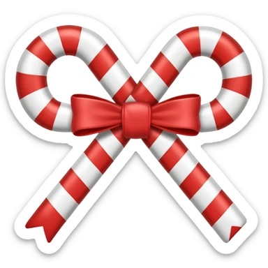 candy cane bow  sticker