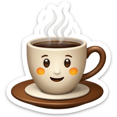 Cup of coffee without face sticker