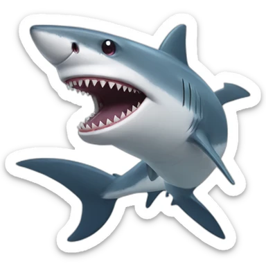 Hybrid shark human shark shark grinning sticker