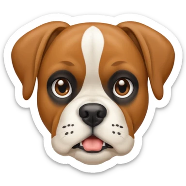 Boxer dog with underbite sticker