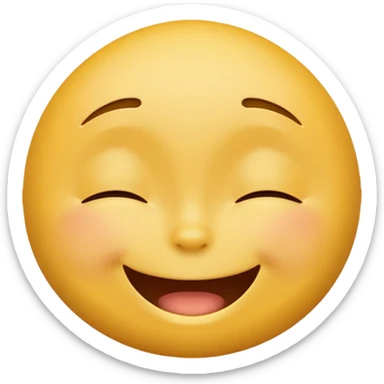emoji yellow cute face smiling, remove the white part of the eyes sticker