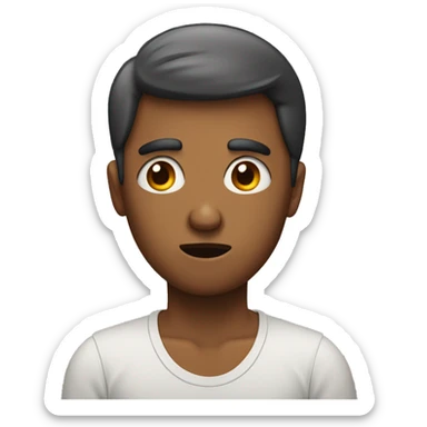 Person visibly annoyed and with someone’s lack of responding sticker