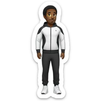 Black man in a tracksuit sticker