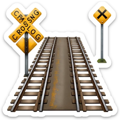 Railroad crossing  sticker