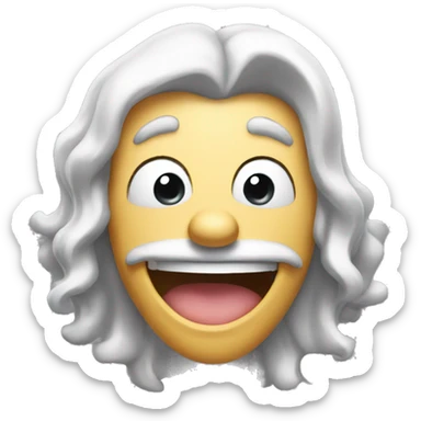 goofy white with sticking out jaw sticker