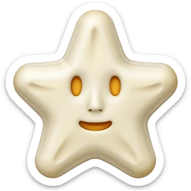 starshape made of bone. no face . no outer ridge sticker