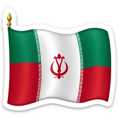 Iran flag with Pahlavi logo sticker