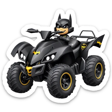 batmobile atv raptor 700 with a smile sticker